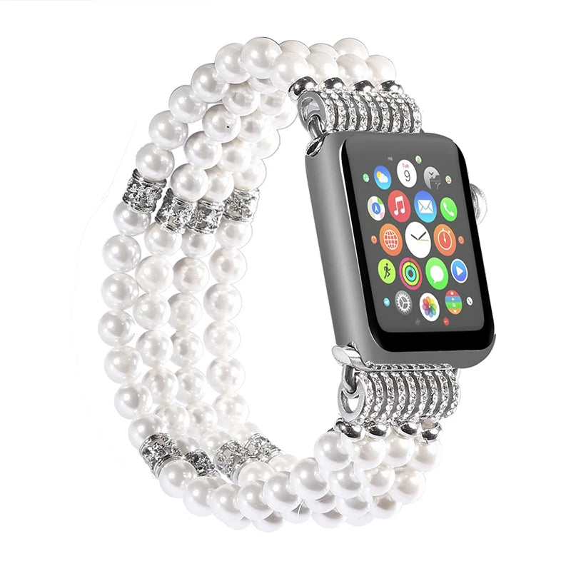 Cinturino di Perle Multicolore per Apple Watch